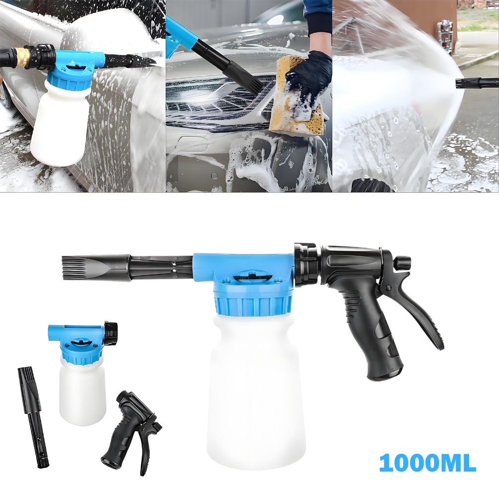 TEMU 1pc 1000ml Foam Washer Car High Pressure Gun Nozzles Snow Foamer Cleaning Washing Tool Truck Auto Accessories