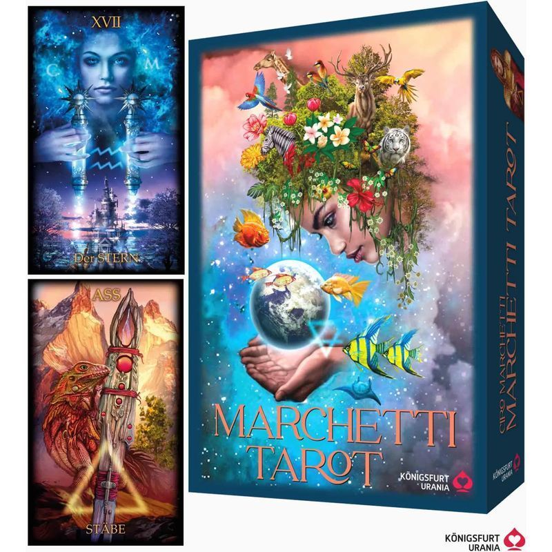 Marchetti Tarot Follow Your Intuition - Paperback - 78 Tarot Cards And 144-page Book, Slipcase With Spot Varnish - Ciro Marchetti - 144 Pages - German - 2024 - Königsfurt Urania - Ean 9783868265873