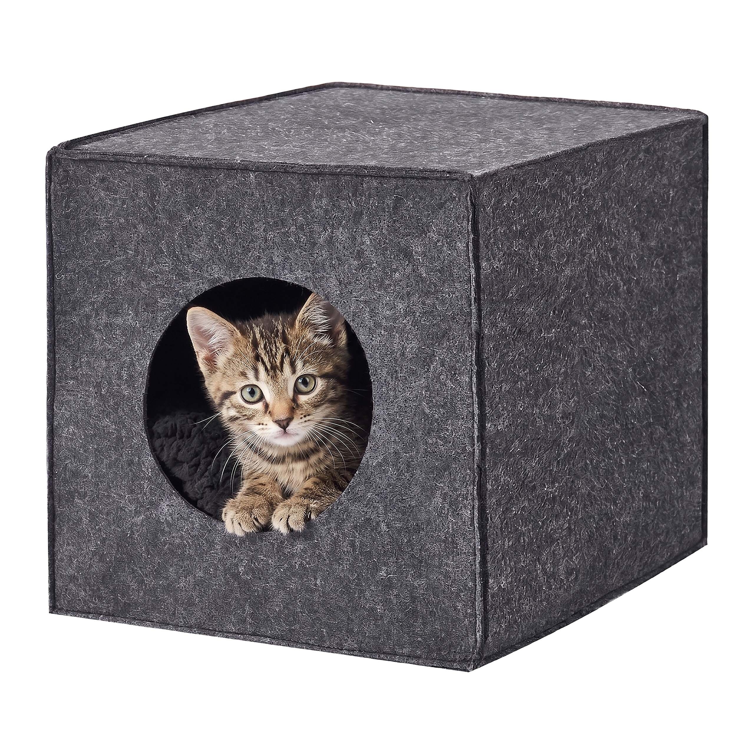 Cat Cave In Dark Gray - (w)33 X (h)33 X (d)37 Cm