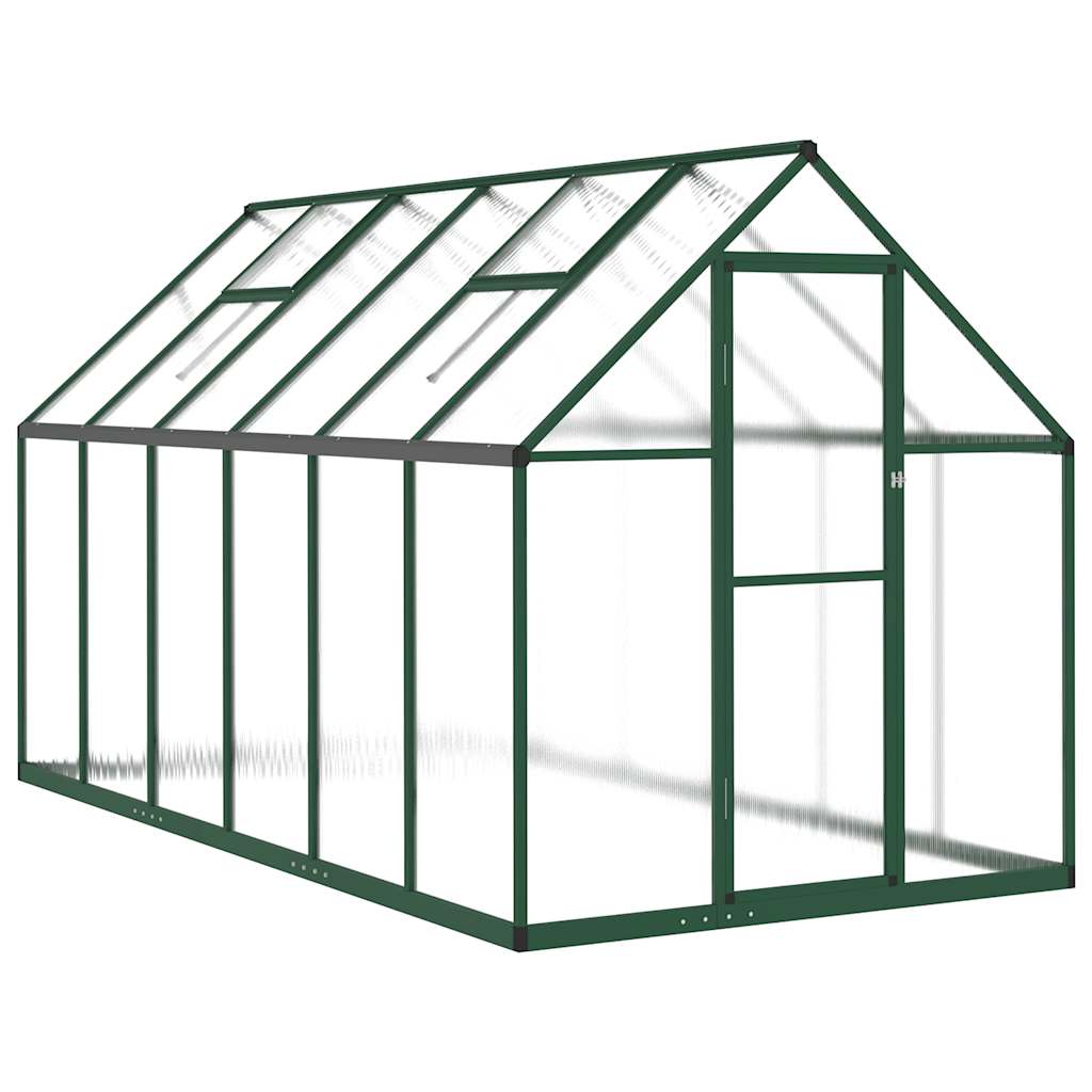 home kits, furniture kits, greenhouse with base frame green 334x169x195 cm aluminium, modern minimalist, art deco, minimalist,  , ergonomic, multi-functional,   withhardware included, housewarming giftgreenhouses 0