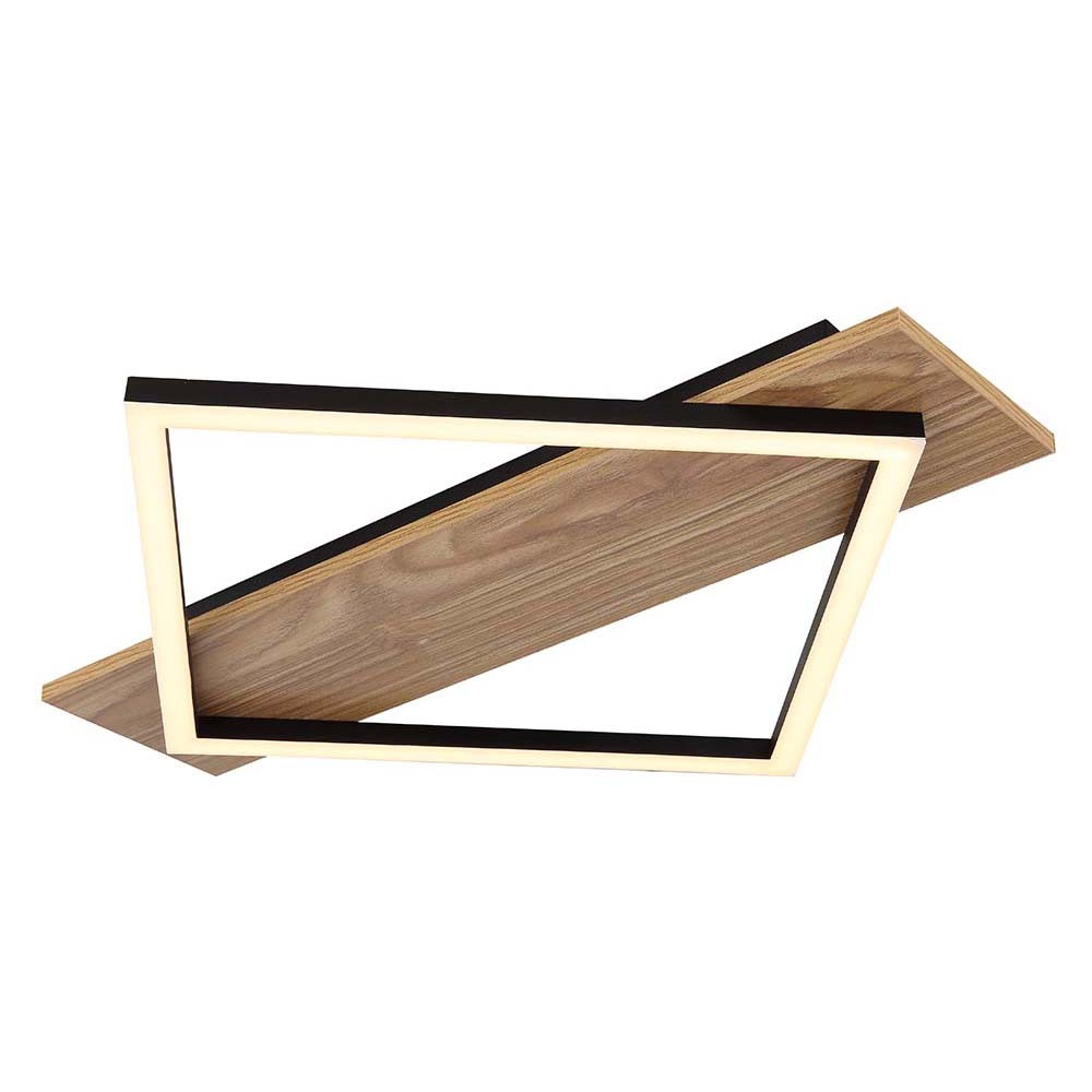 Image of Ceiling Lamp Design Lamp Wooden Lamp Led Black Angular Room Lamp