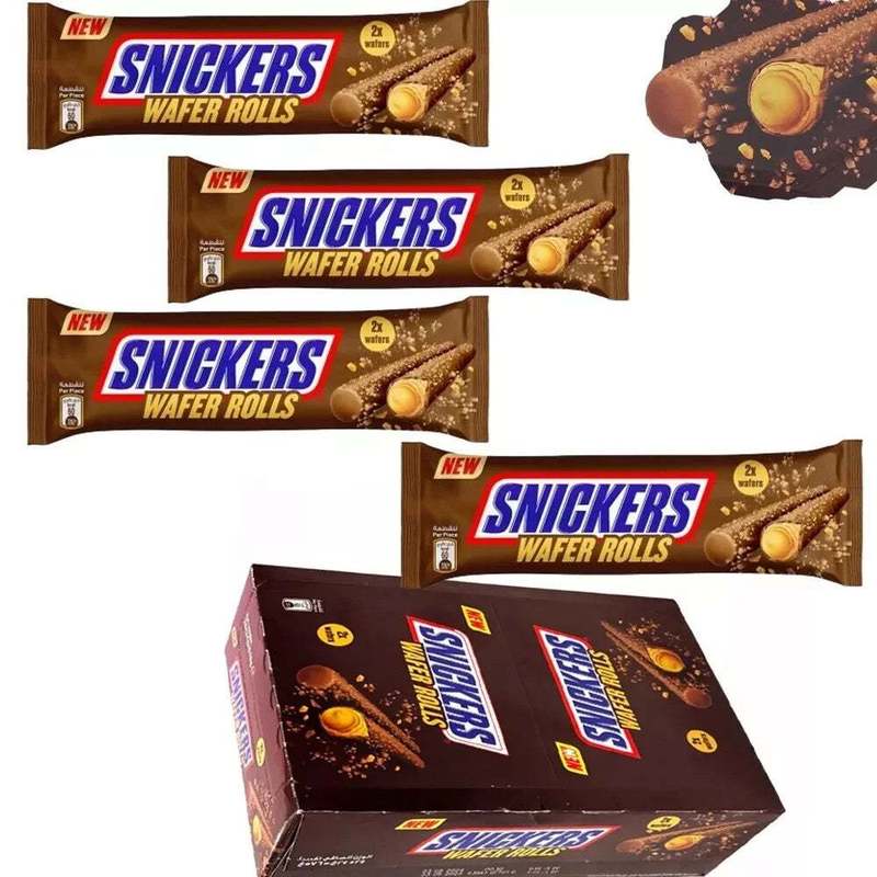 Image of Snickers Wafer Rolls 12 X 24g