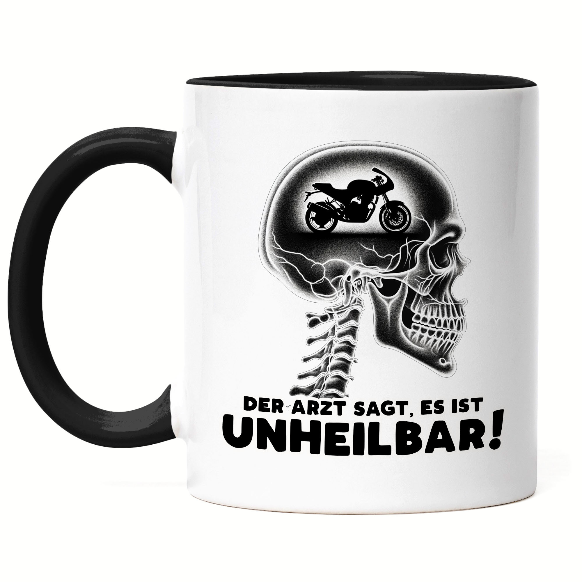 Incurable Motorcyclist Cup Blue - Motorcyclist Humor Gift - Coffee Cup, Coffee Mug