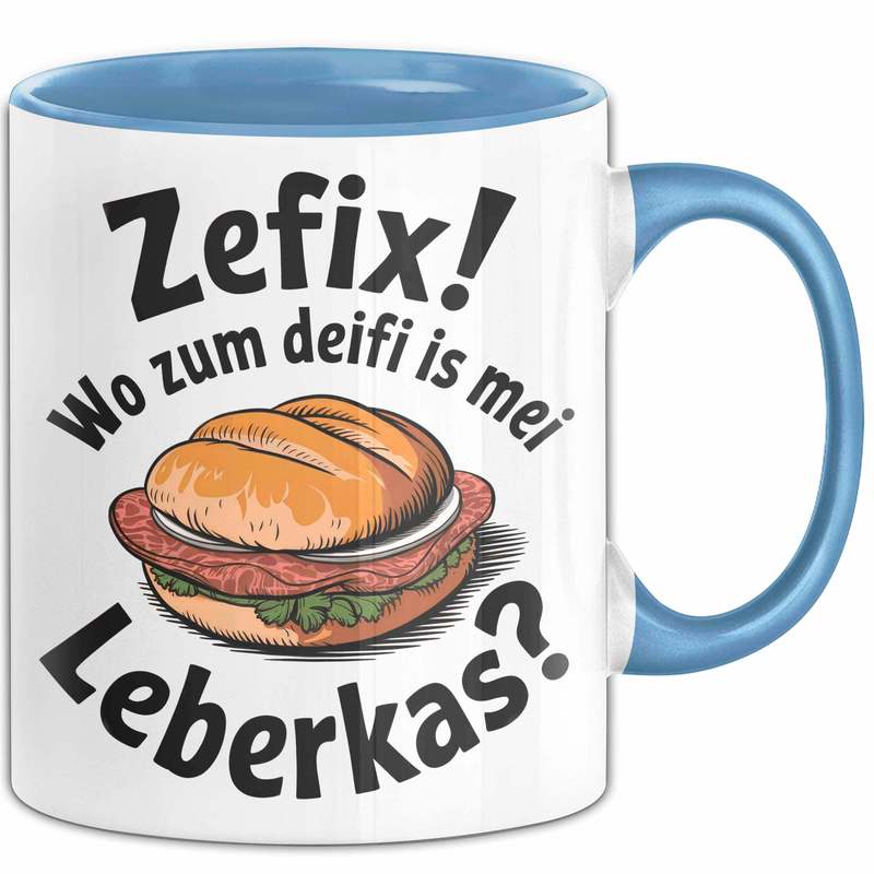Germany German Meat Liver Cheese Mug Gift - Funny Gift Idea With Slogan "wo Zum Is Mei Leberkas