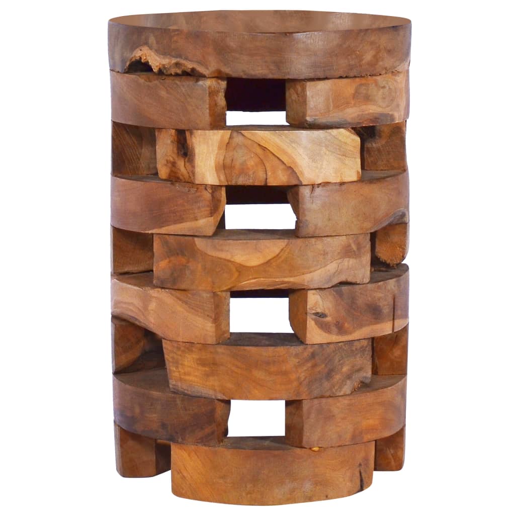 Vidaxl Solid Teak Nightstand Bedside Cabinet Night Console Nightstand Bedroom Dresser Cabinet Side Table Stool 30x30x45cm