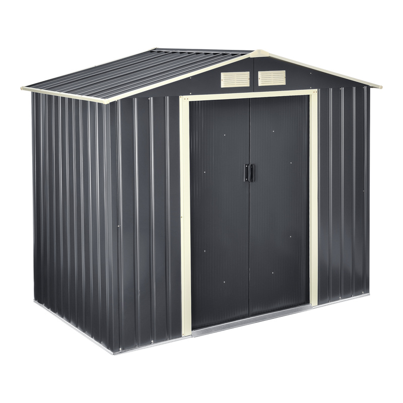 E-shop Gartenschuppen mit Pult/Satteldach in . Größen Dunkelgrau