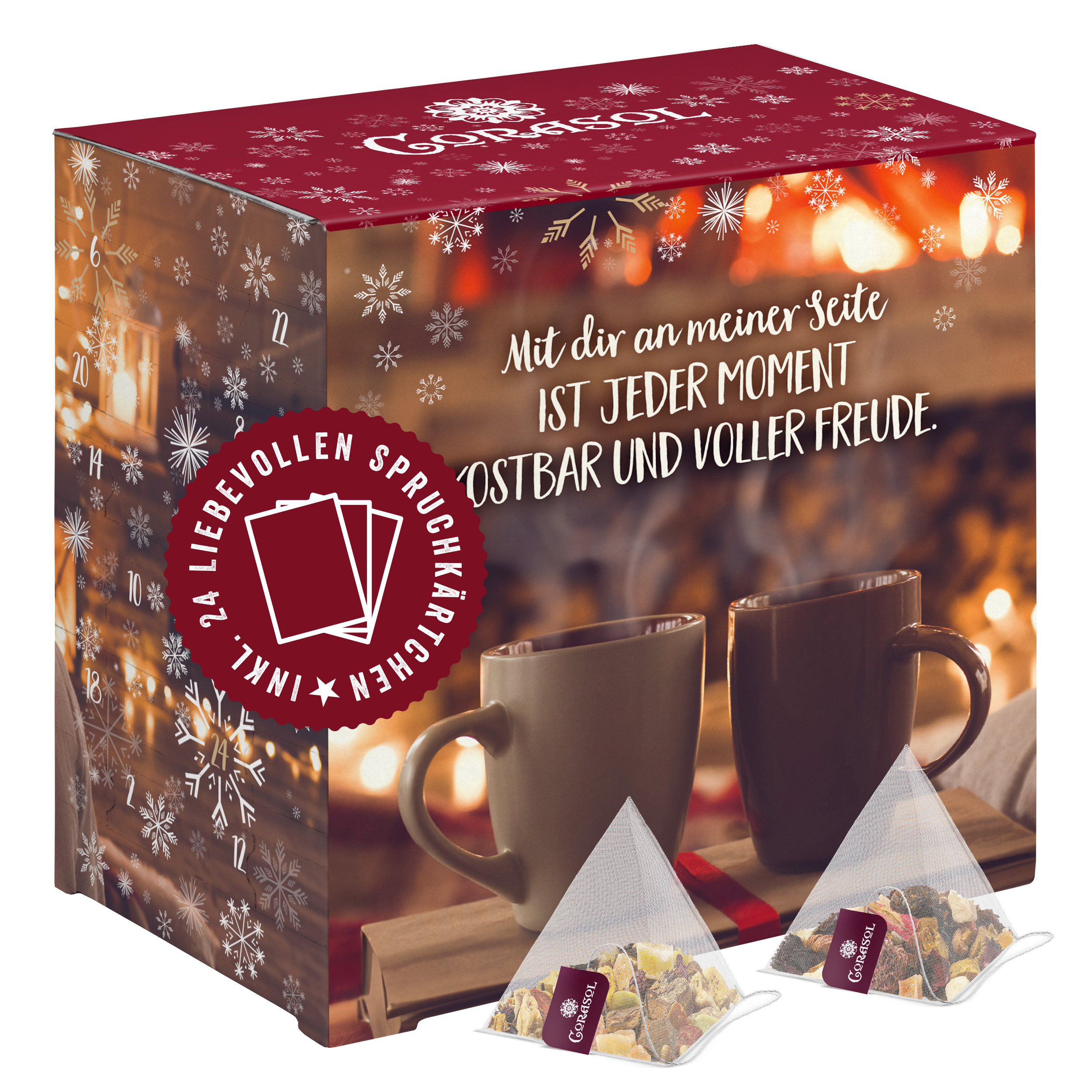 Corasol Premium Tee Advent Calendar With Pyramid Bags
