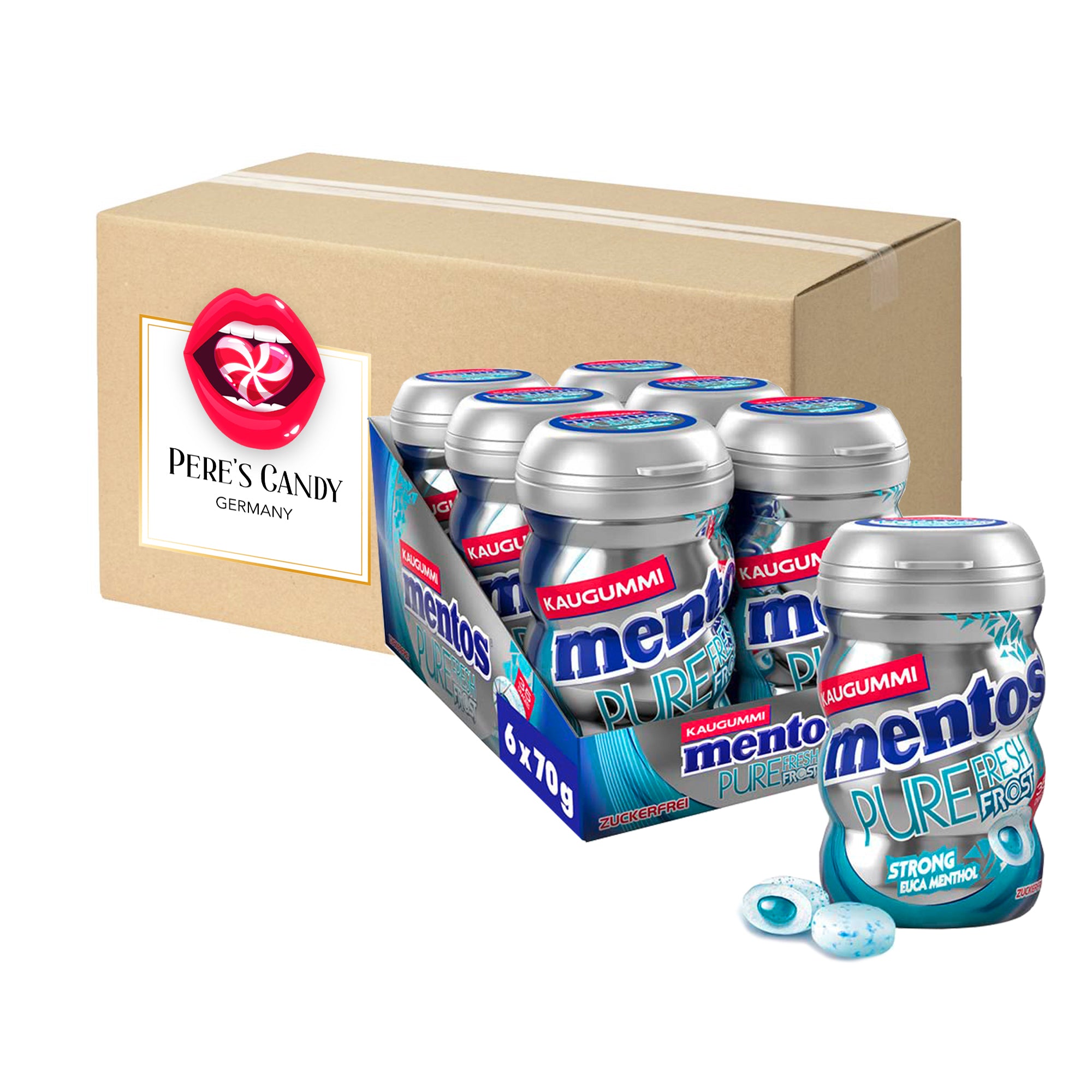 Mentos Pure Fresh Frost Sugar-free Gum 6x70g
