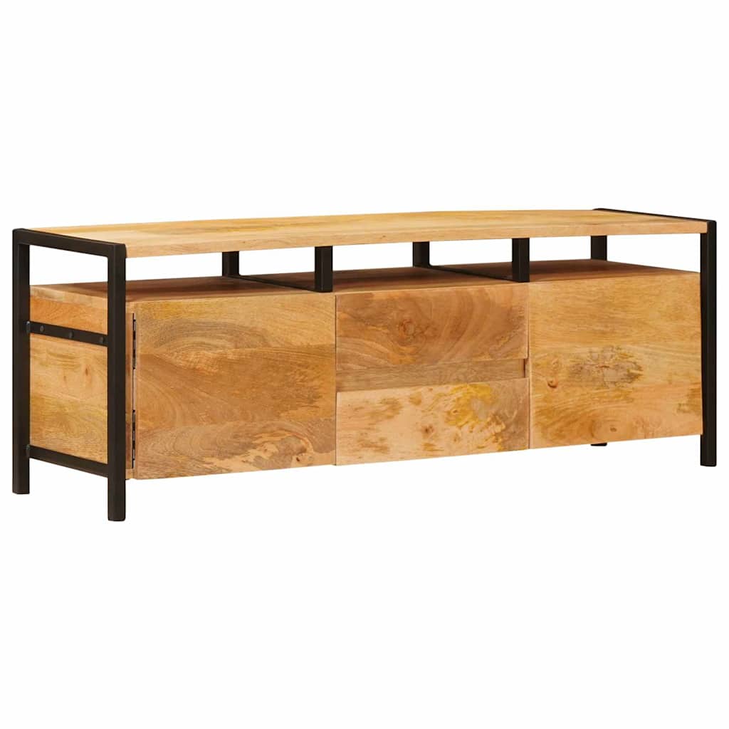 Image of Vidaxl Storage Cabinets Brown 110 X 30 X 40 Cm Solid Wood Mango, Living Room, Rectangular, , Of Storage Space, Sliding Doors, Functionality And Style Combined
