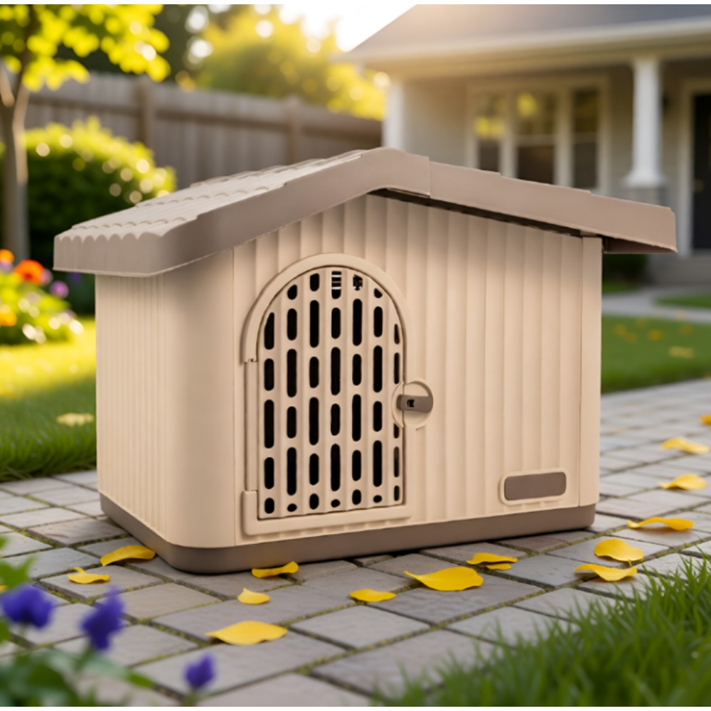 TEMU Outdoor Plastic Cat And Dog House, Rabbit Cage And Small Pet Nest, Easy To Assemble And Clean, Suitable For Indoor And Outdoor Use, A For Pets
