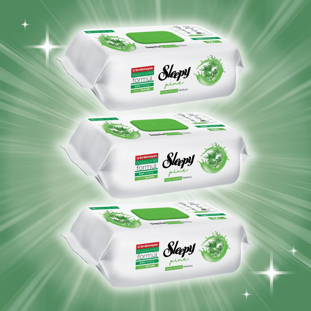 Image of 3x Cleaning Wipes Pine – Wipes | 3x 100 Sheets