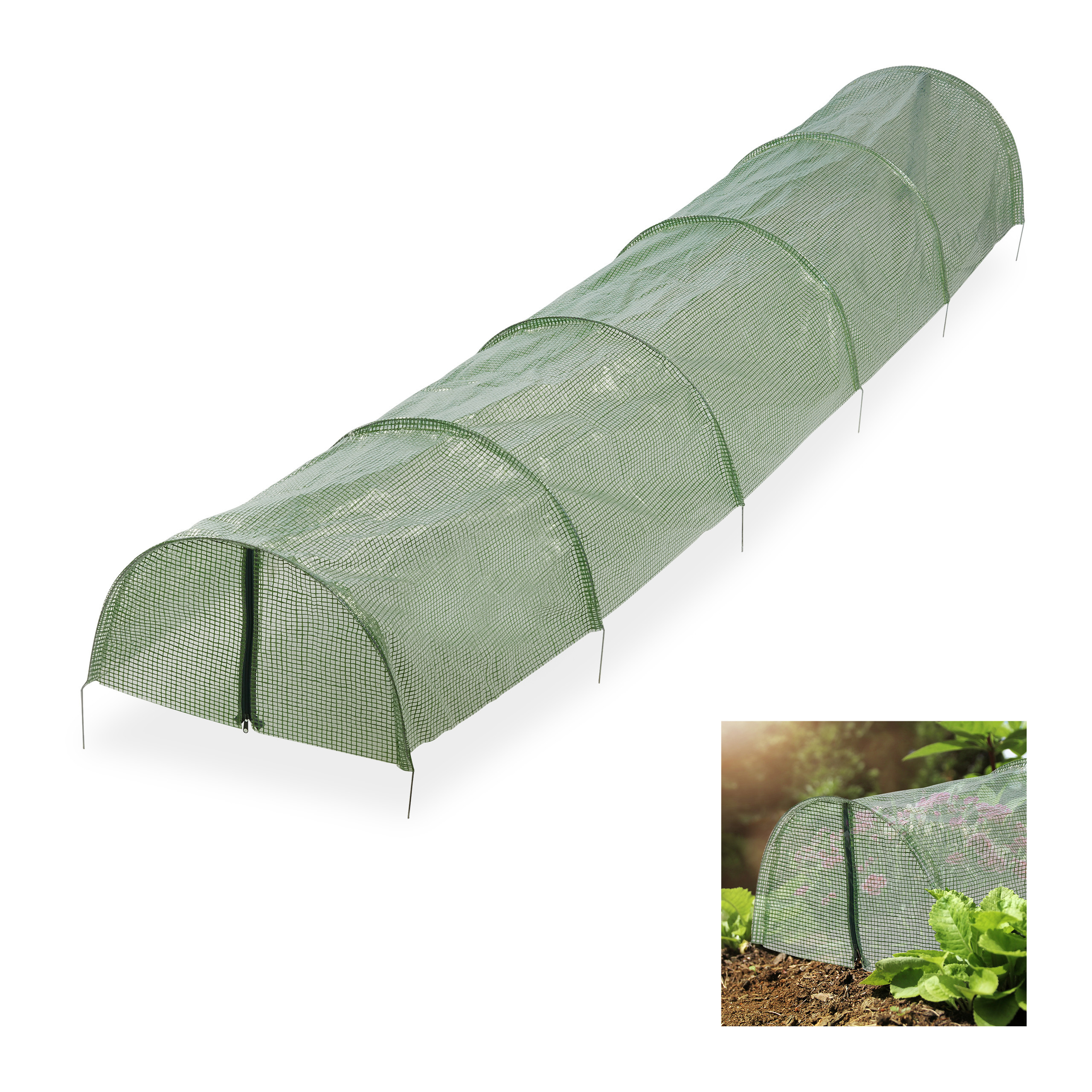 Green/transparent Plant Tunnel