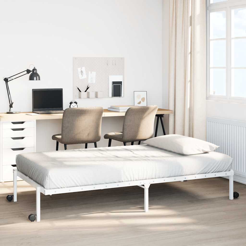 Image of Vidaxl Bed Frame, Foldable Metal Bed Frame, Single Bed, Foldable Metal Bed Frame