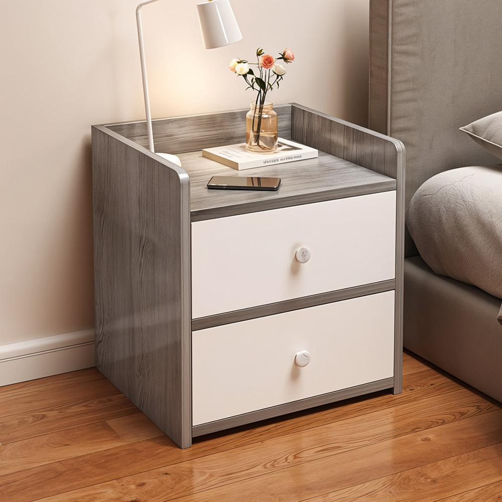 TEMU Mini Bedside Table, Bedroom Bedside Cabinet With 2 Slide-out Drawers, But Large Capacity Storage Nightstand, Sofa Side End Table For Bedroom,