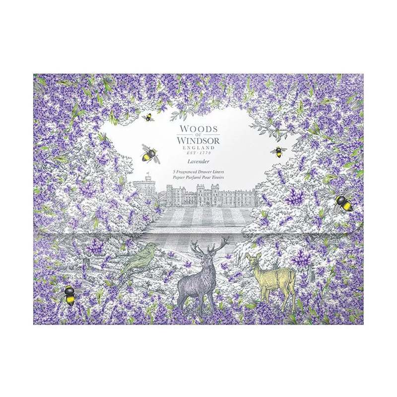 TEMU Woods Of Lavender Drawer Liner (pack Of 5)