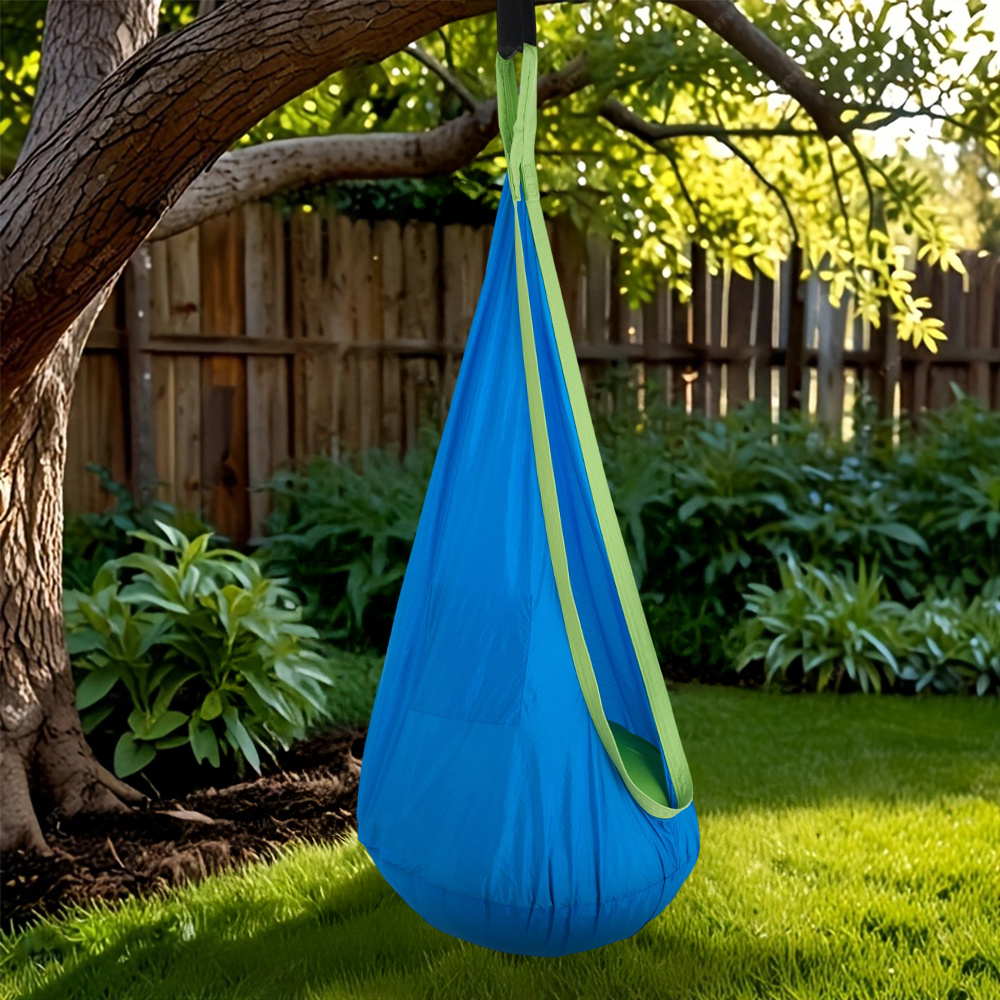Blue Indoor and Outdoor Dual Purpose Swing Chair with Accessories