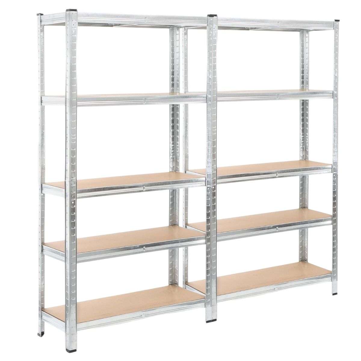 TEMU Metal Shelving Unit, Set Of 2 Combinable Shelves 40x80x180cm In Steel