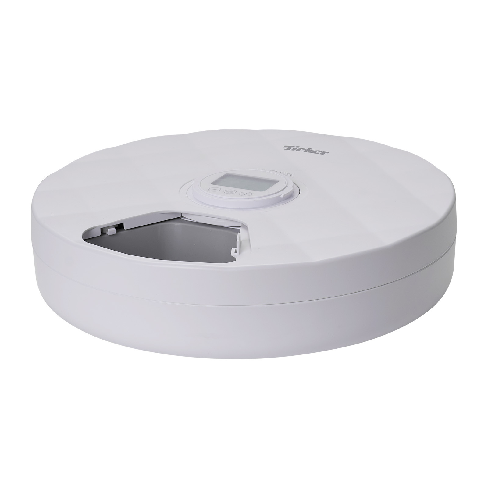 Dog Feeder Dispenser with Six Partitions, 31cm White