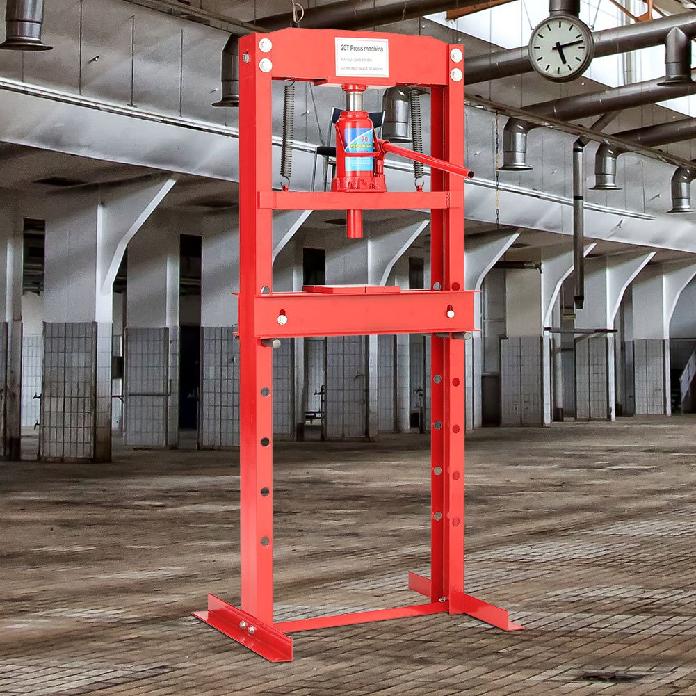 20-Ton H-Frame Shop Press with Spring-Loaded Pressure Blocks
