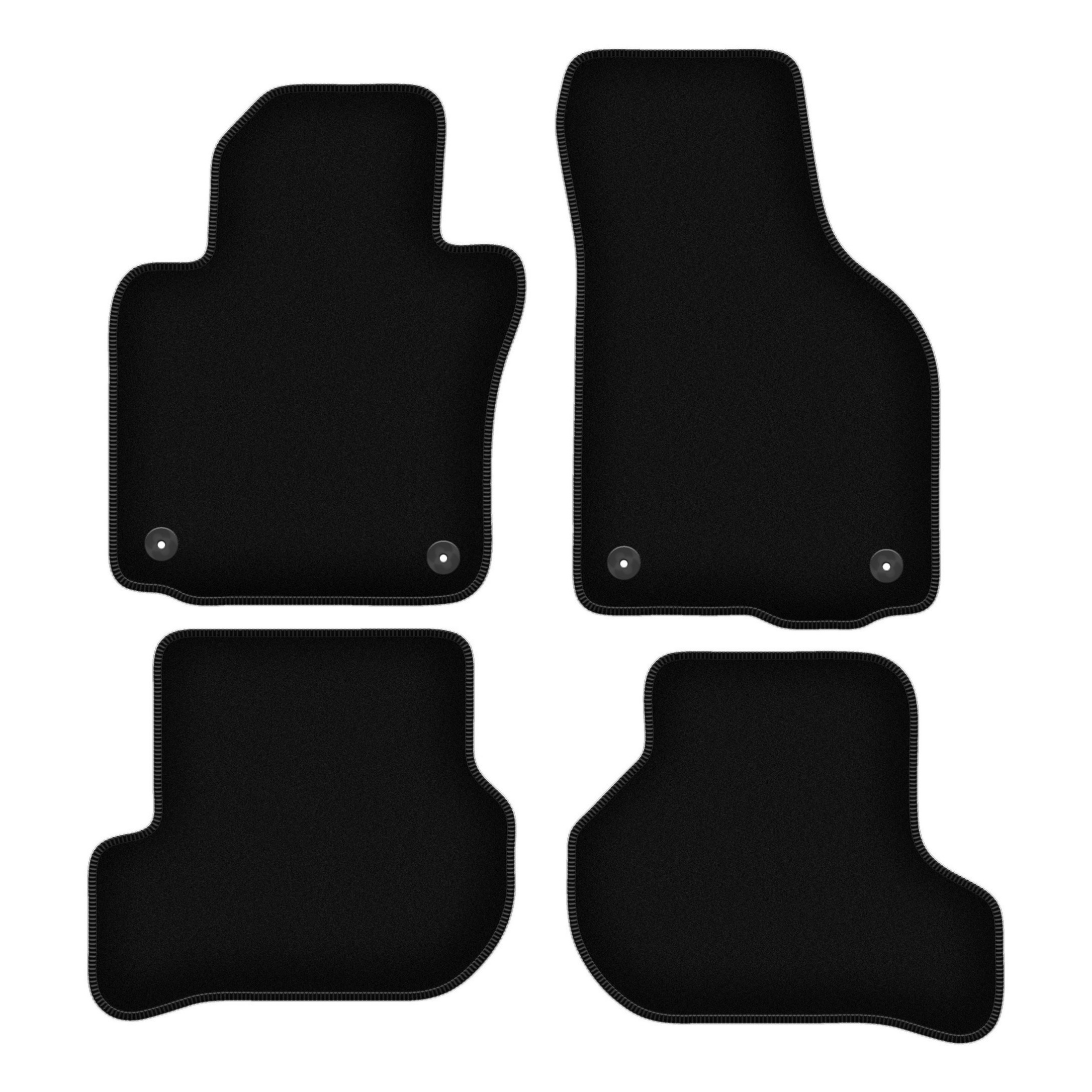 TEMU Alfombras de Velours para Volkswagen Golf V Hatchback & , Station Wagon (2003-2009) - Negro