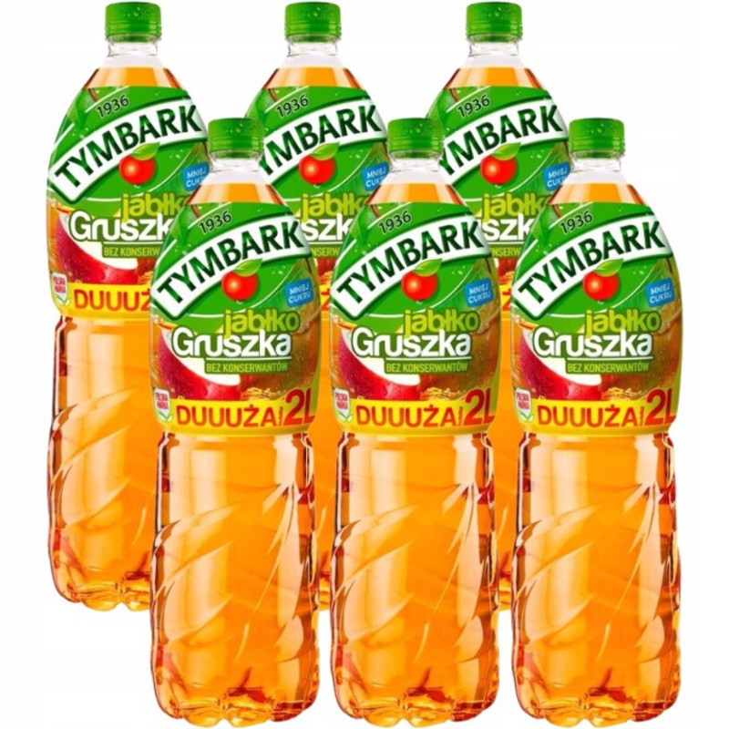 Image of Tymbark Pear Drink 2 L X 6 Pcs