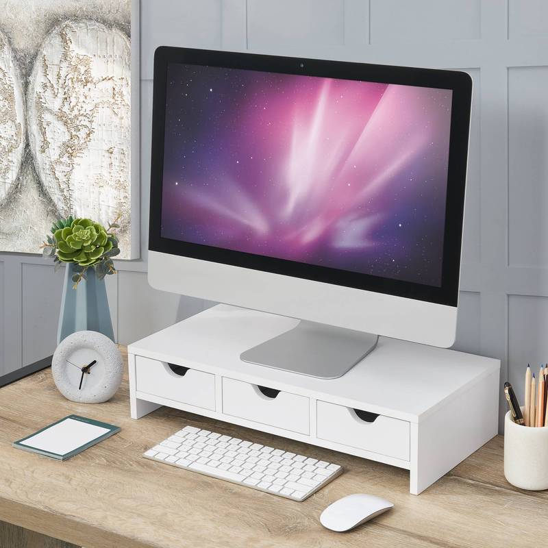 Monitor Stand Ruovesi 12x51x25cm White
