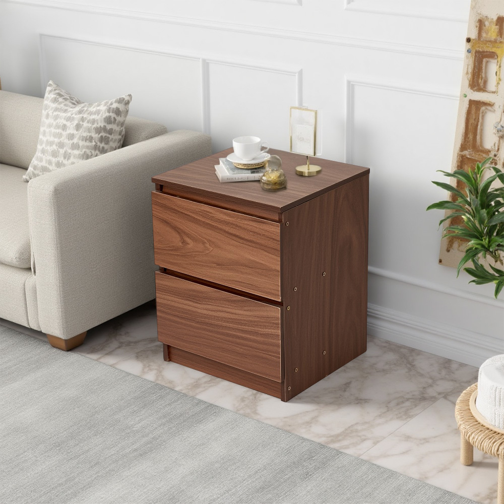 TEMU Small Bedside Table, Bedroom Bedside Cabinet, Chest Of Drawers, Wooden Vertical Storage Nightstand Sofa Side End Table With 2 Large Capacity