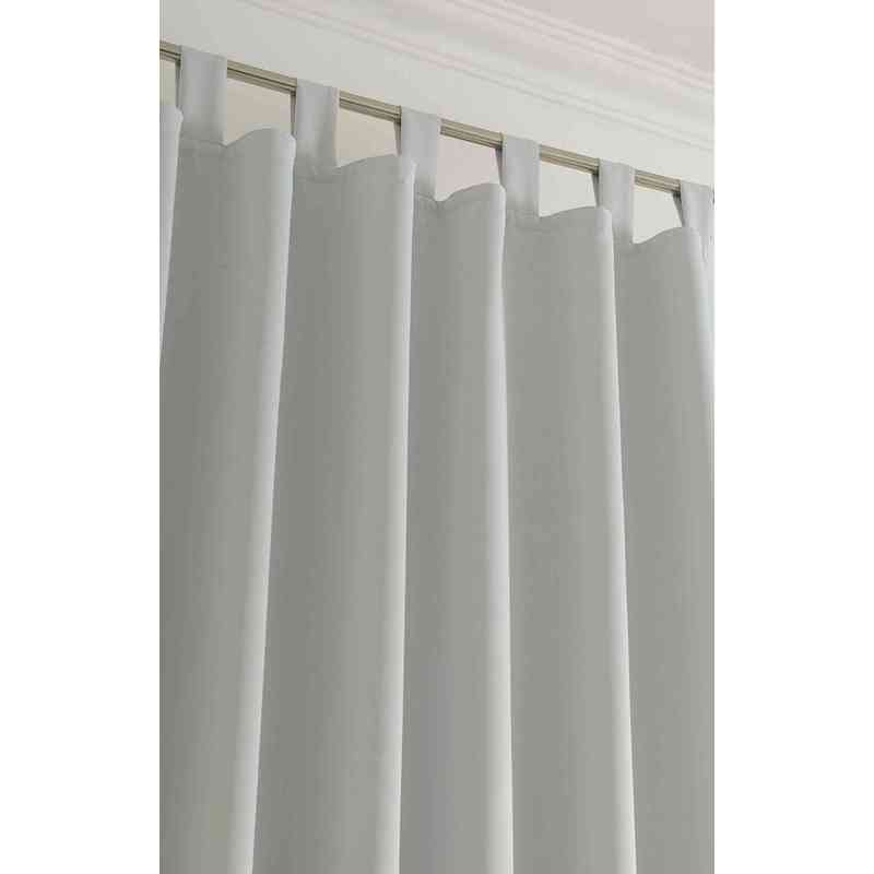 -20610x- Stone Hxw 245x135 Cm Blackout Curtain With Loops, Matte Solid Color, Gathered Hem