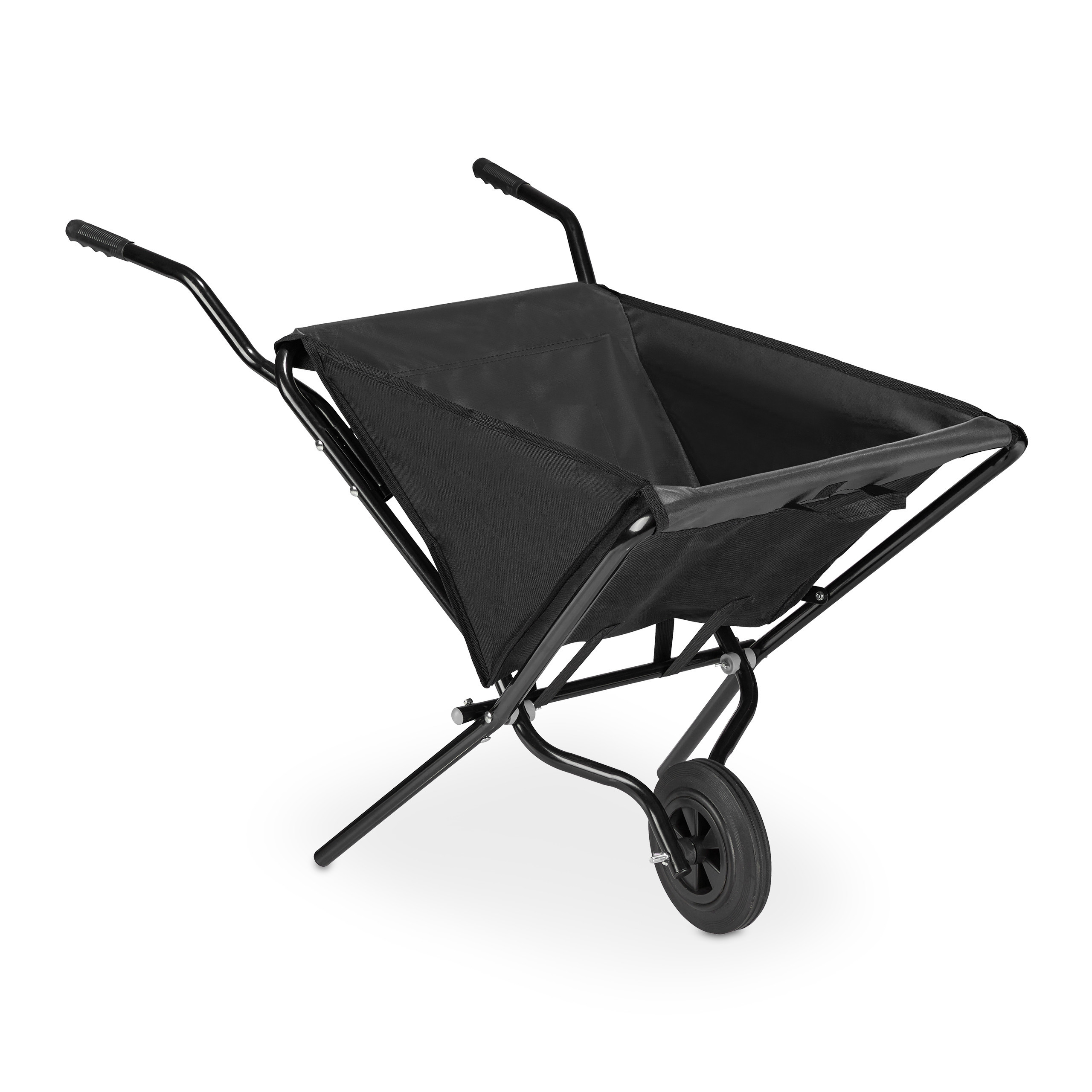 Image of Folding Shopping Cart In Black - (w)112 X (h)70 X (d)67 Cm