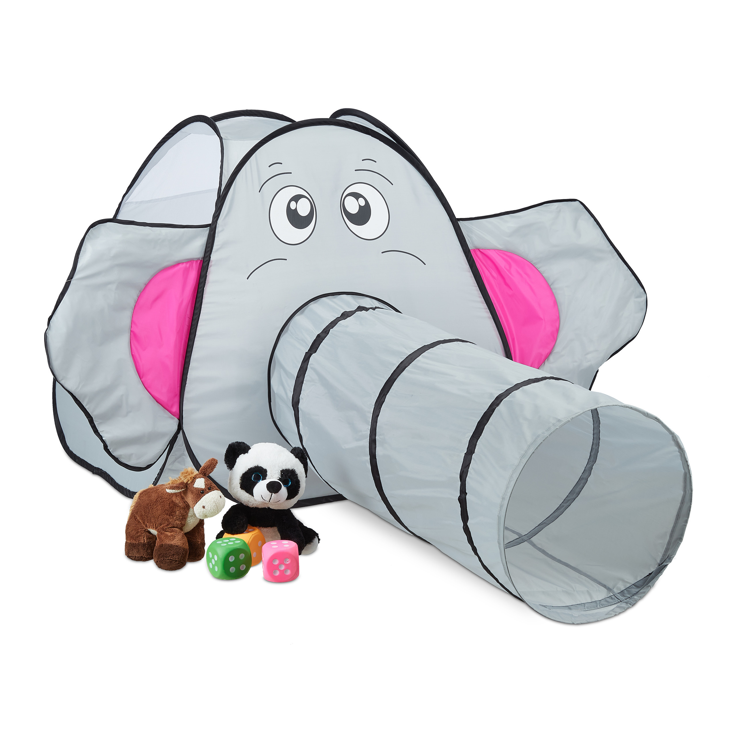 Pop-up Tent "elephant" In Grey