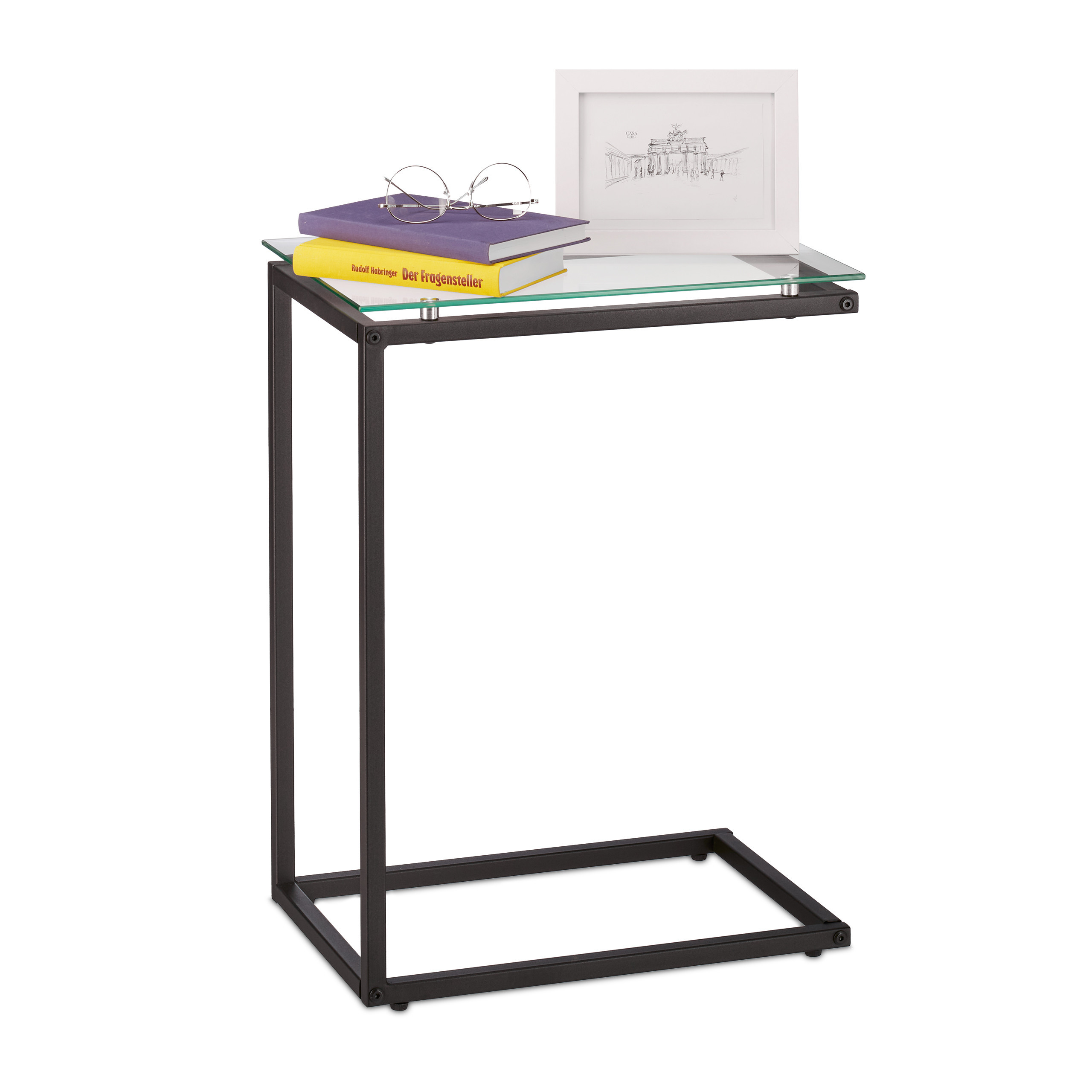 Image of Side Table In Black - (w)30 X (h)61 X (d)