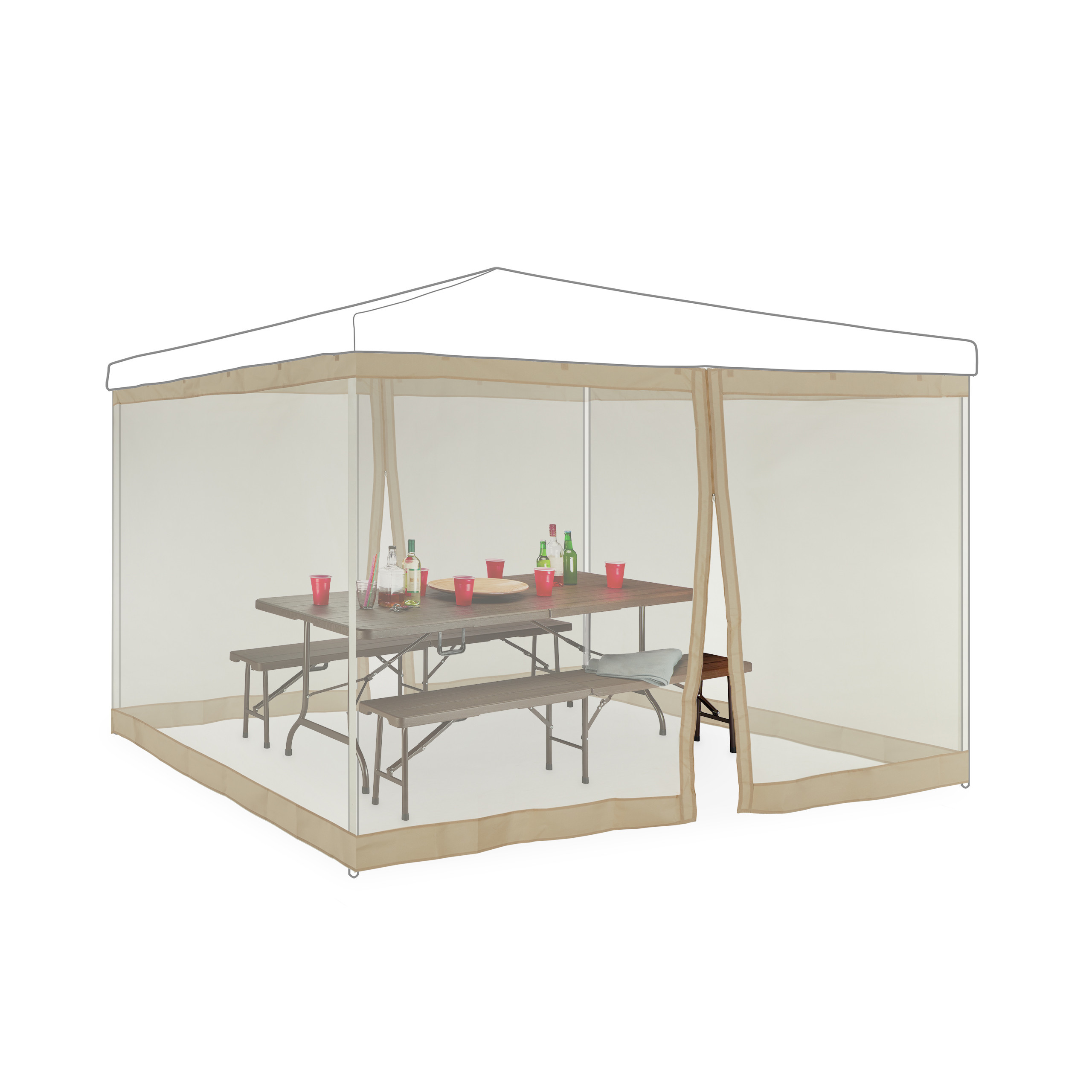 Net In Beige - 3 X 3 M