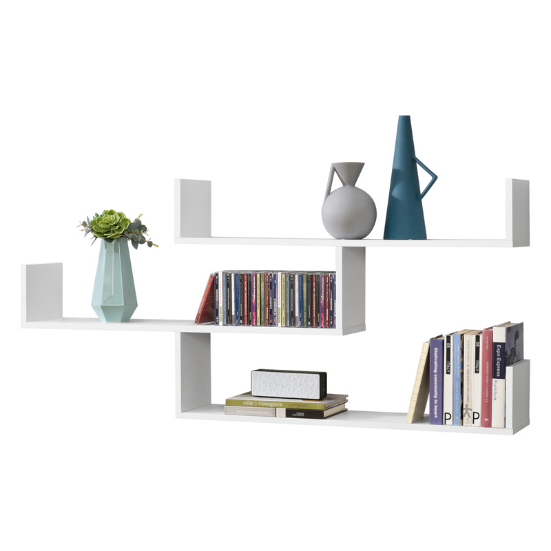 Shelving Unit Grimstad 119 X 55 Cm Bookshelf Wall Shelf With 3 Shelves Up To 14 Kg Chipboard In Colors