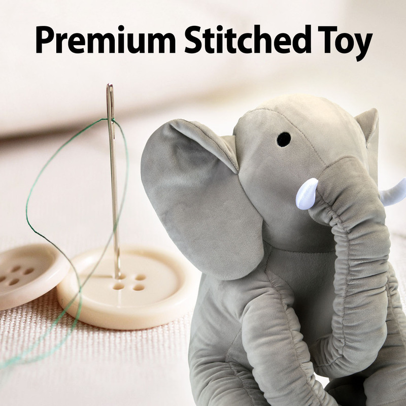 Ultrasoft 30cm Grey Elephant Luxury Ruffled Plush Toy