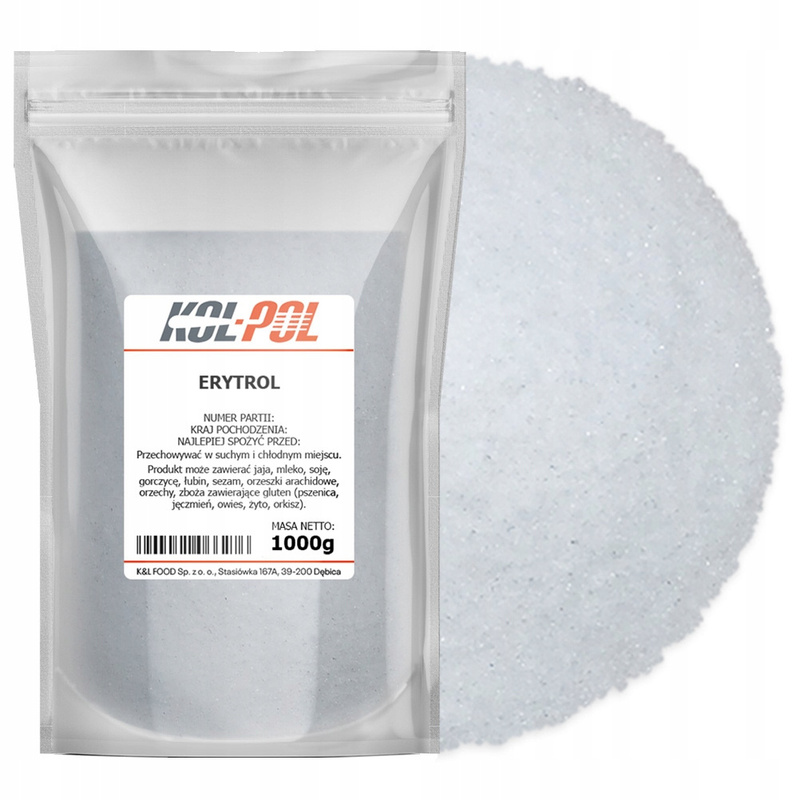 ERYTROL 1kg Erytrytol Naturalny słodzik Bez kalorii Zamiennik cukru Kol-Pol: retailer-supplied image