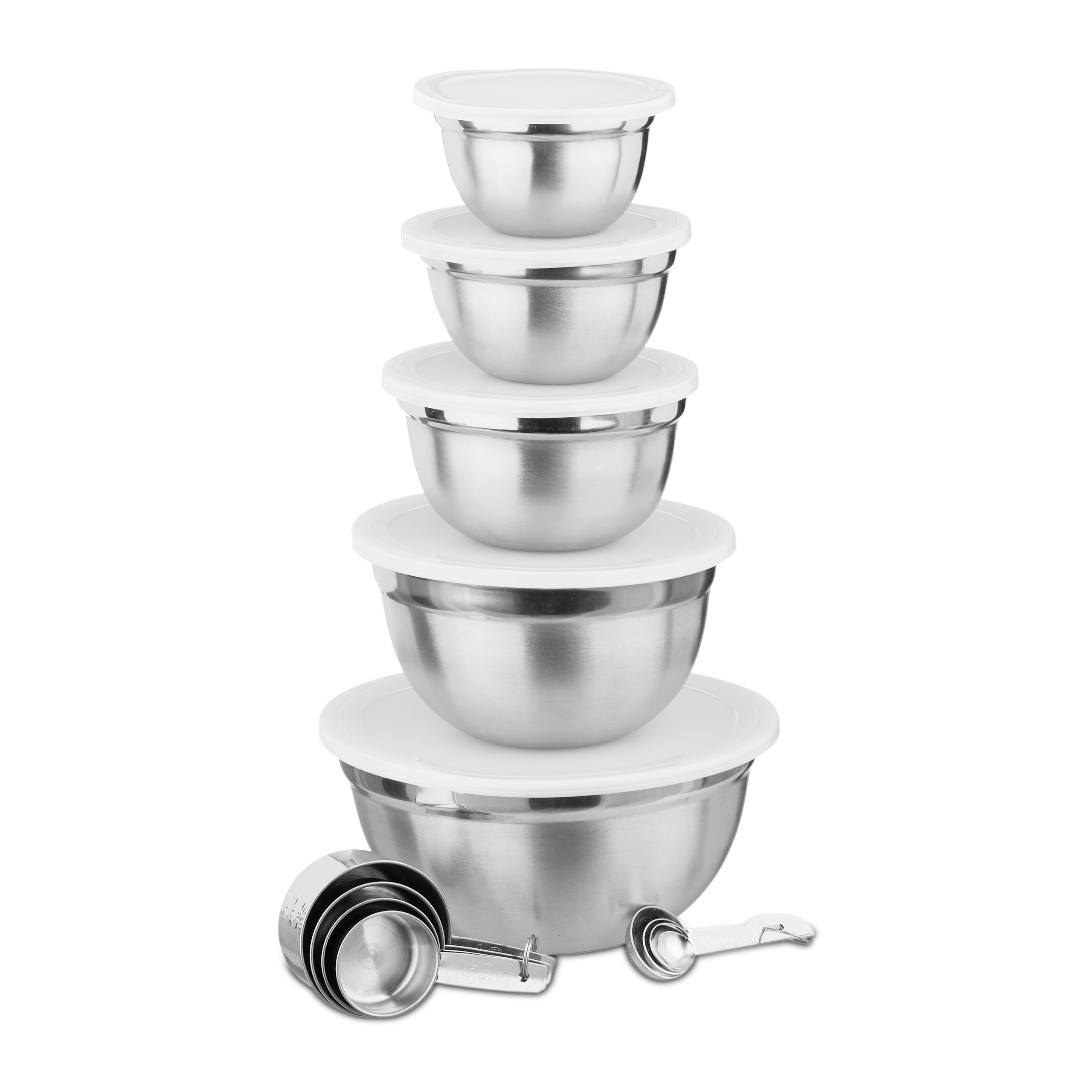 18-piece Kitchen Set In Silver/white