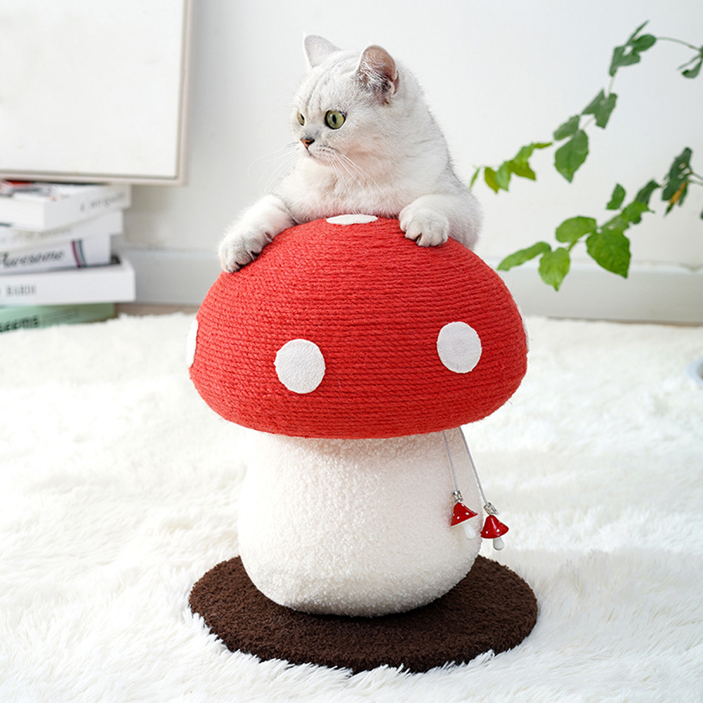 Cute Mushroom Cat Scratching Post, Fun Shaped Scratcher
