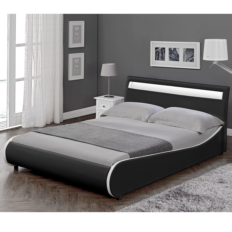 Led Upholstered Bed In Colors And Sizes