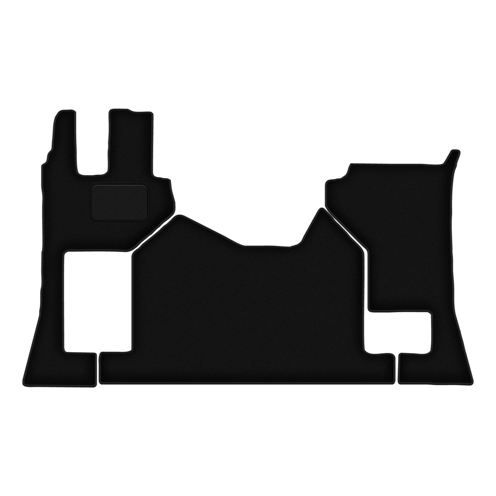 Front Mats Black For: Mercedes Mp5 Truck (2019-)