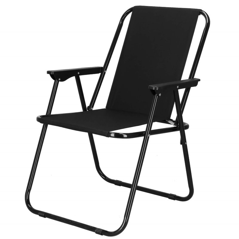 chair   folding black camping fishing chair