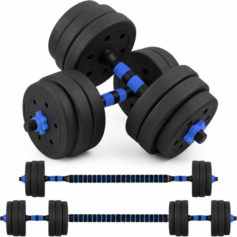20KG Adjustable Dumbbell Set 3-in-1 Weight Set with Connector Bar