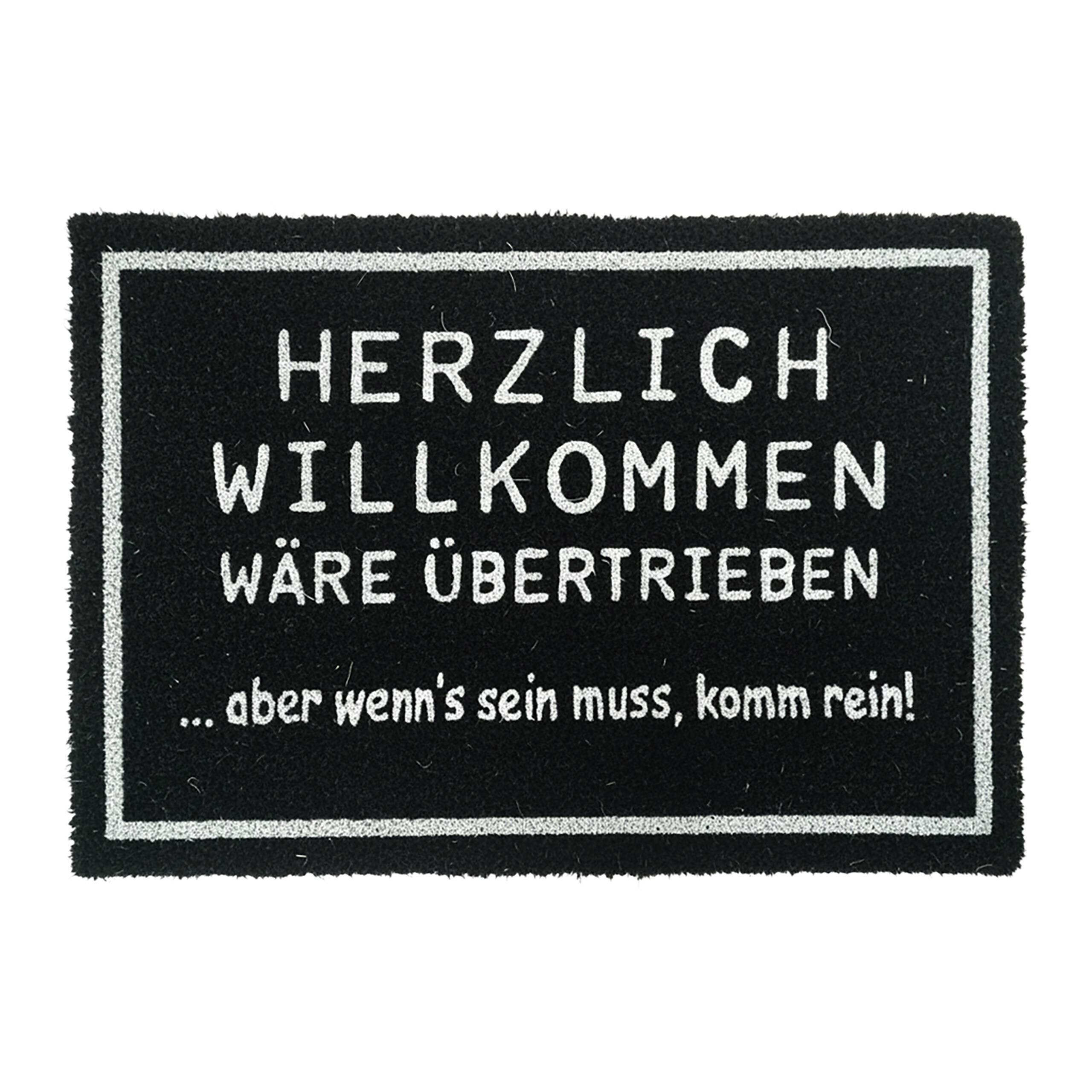 "welcome" Doormat In Black - 40 X 60 Cm