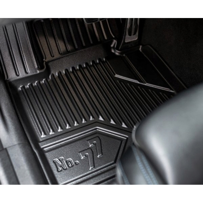 TEMU Rubber Floor Mats For 5 From 2021, Model 77, Black, Tpe