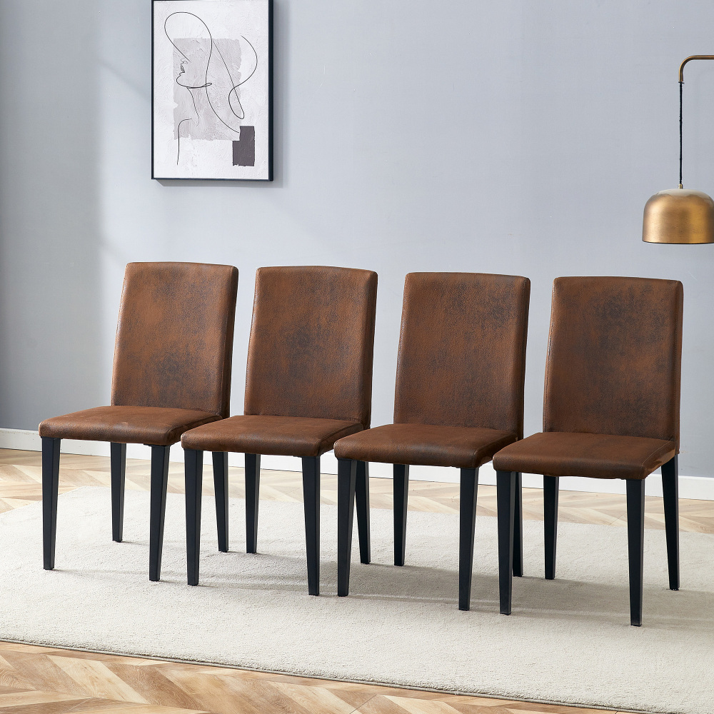 Image of Stable Upholstered Armchairs 4pcs Set Breathable Abrasion-resistant Soft Cushioning Comfortable For Living And Dining Area