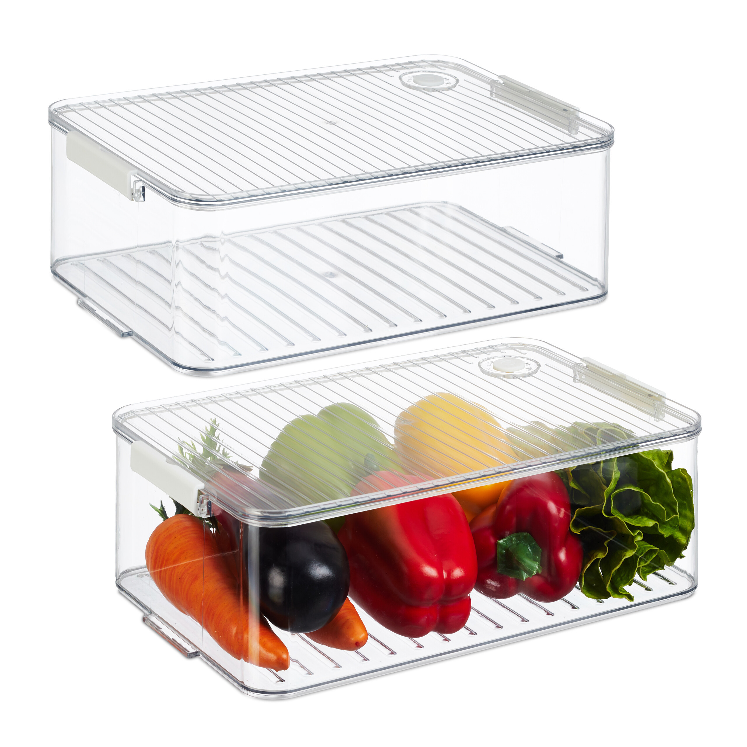 2 X Transparent Refrigerator Organizers