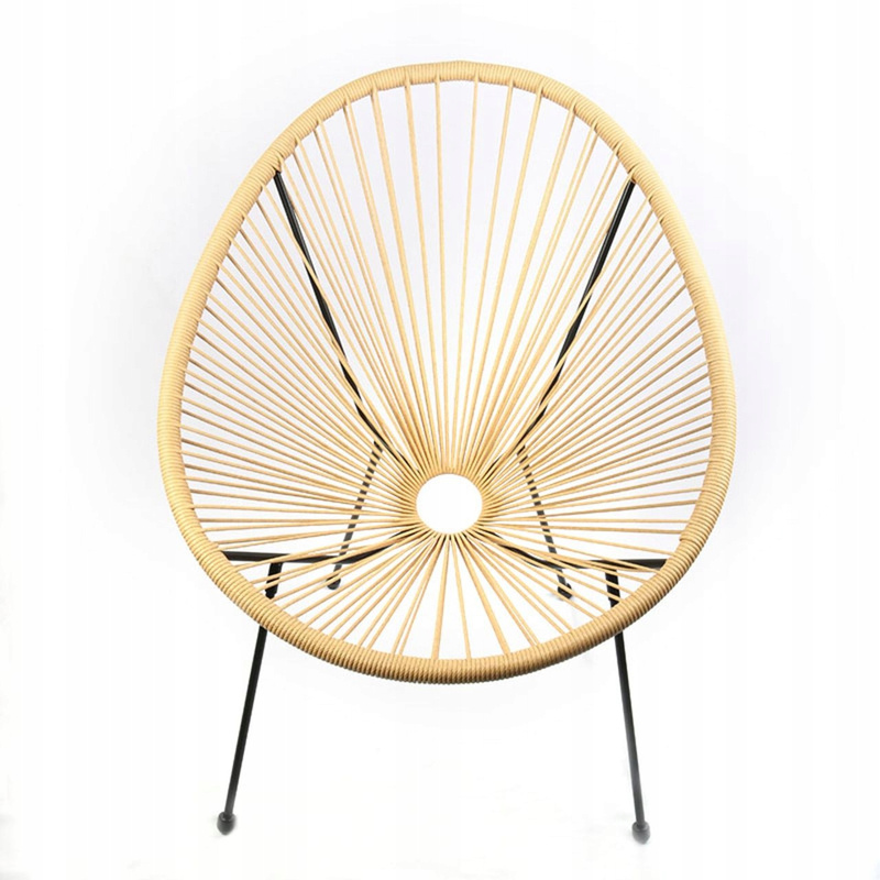 Image of Natural Acapulco Round Chair For Living Room, Modern Reclining Chair