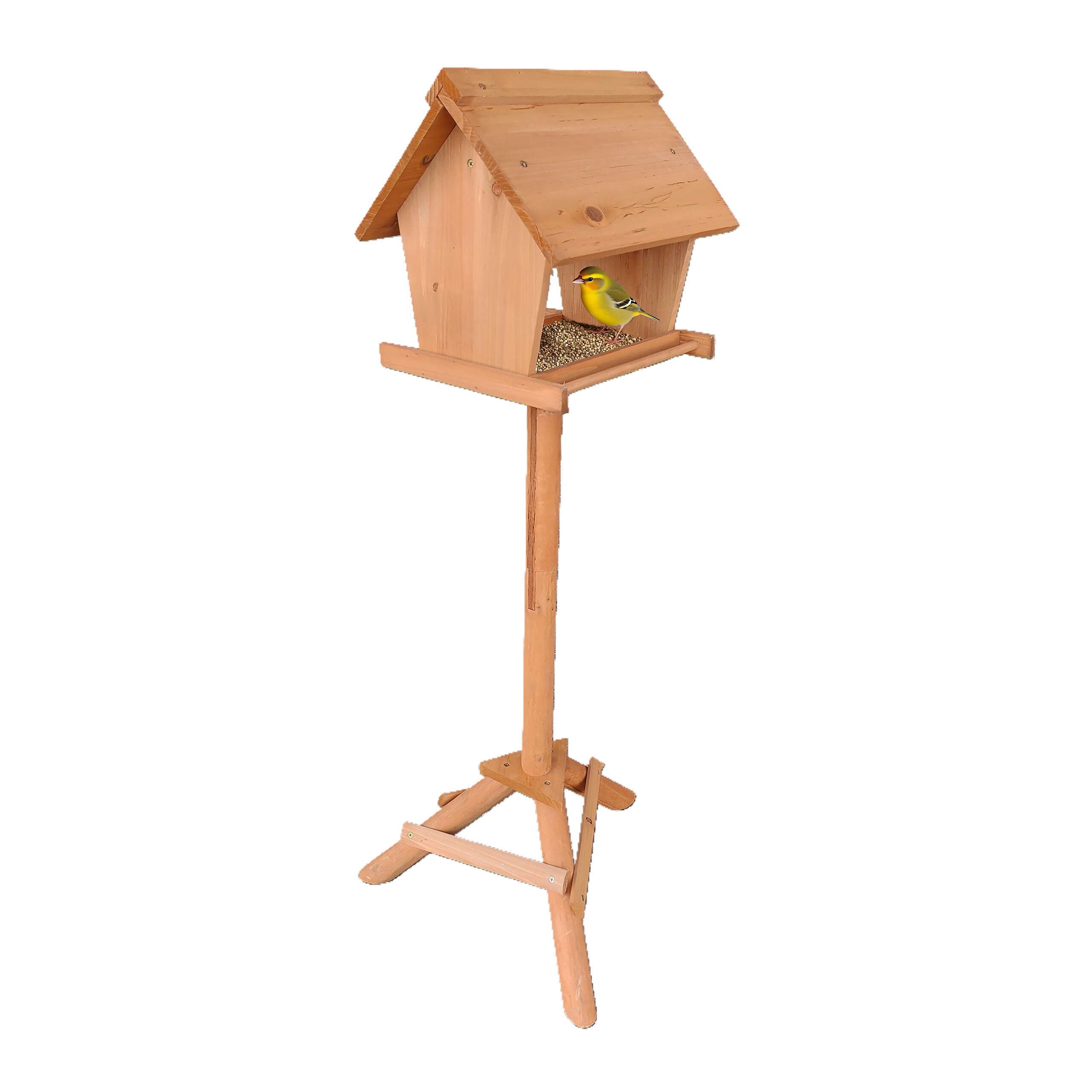 Bird Feeder House In Orange - (w)32 X (h)107 X (d)27 Cm