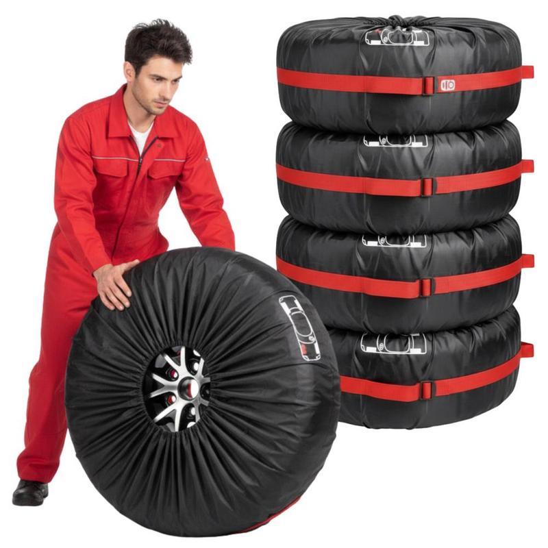 TEMU Waterproof Wheel Covers And Tires 13 17 18 Inches, Complete Set Of 4pcs, Bag Case For Storing And Transporting Wheels, Protection Against Dust,