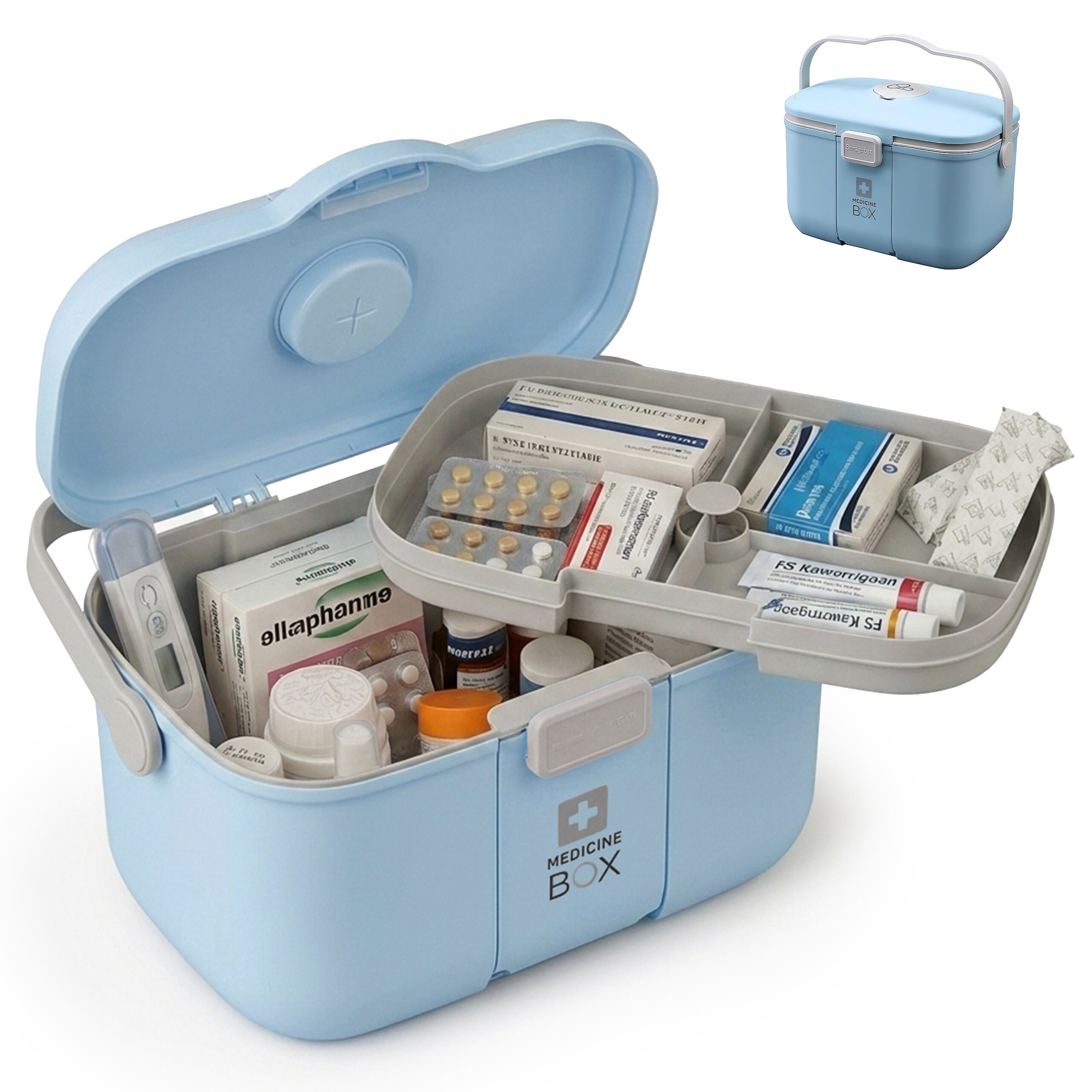Blue Medicine Box