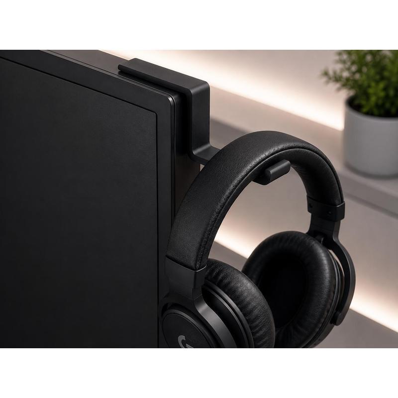 Image of Headphone Holder Self-adhesive For Monitor, Desk And - Headset Holder Space- - Gaming Headset Headphone Hanger